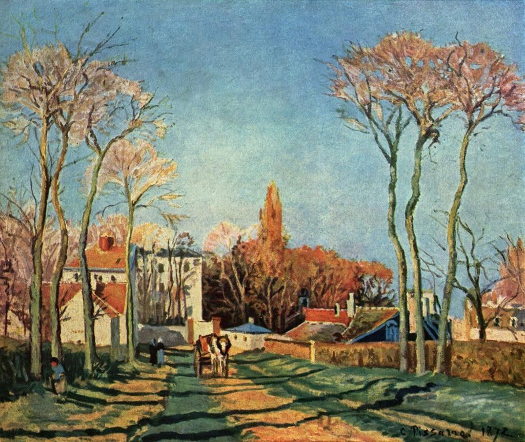 Camille Pissarro Entree du village de Voisins 1872